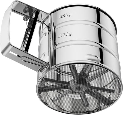 Steel Manual Flour Sifter â€?Clean, Quick & Efficient Sieving-.f
