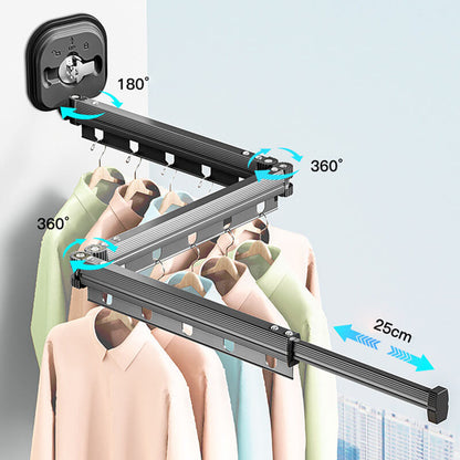 Hot Sale 50% OFFWall-Mounted Folding Clothes Drying Rack/Shower Curtain Holder