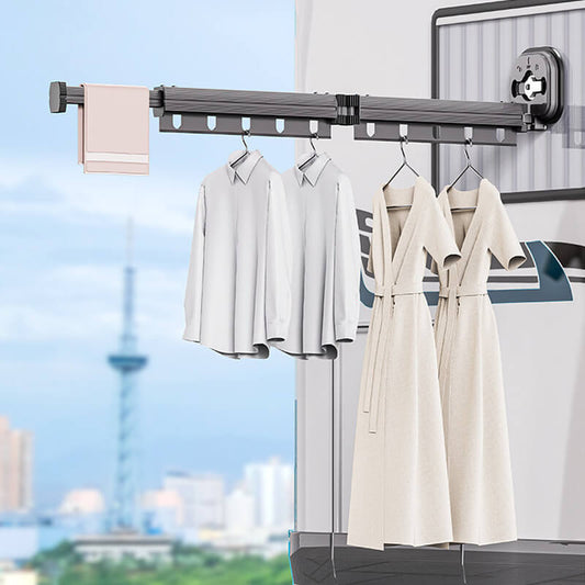 Hot Sale 50% OFFWall-Mounted Folding Clothes Drying Rack/Shower Curtain Holder