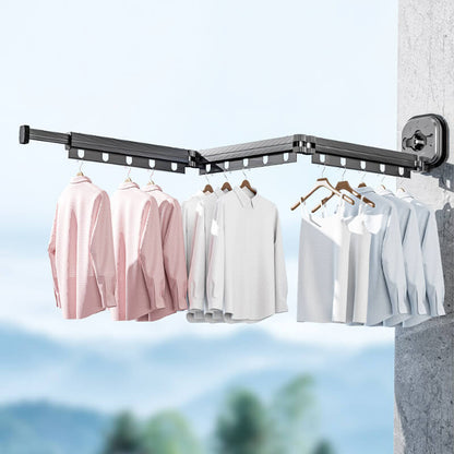 Hot Sale 50% OFFWall-Mounted Folding Clothes Drying Rack/Shower Curtain Holder