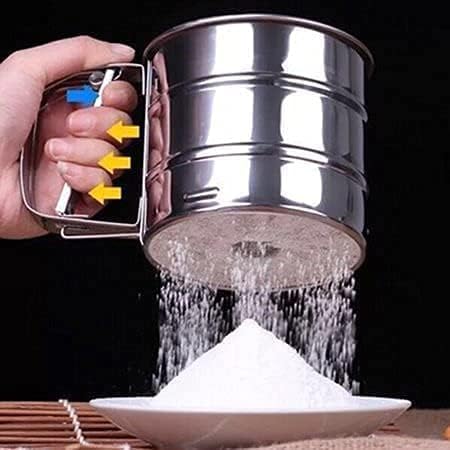 Steel Manual Flour Sifter â€?Clean, Quick & Efficient Sieving-.f