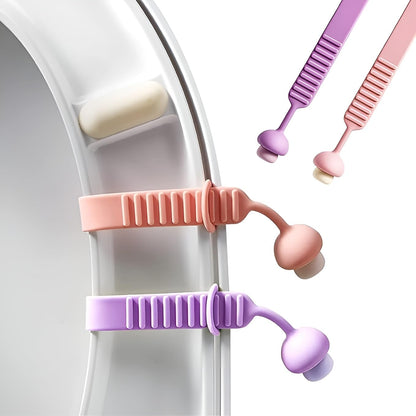 Silicone Toilet Seat Lifter Handle (Pack of 4) â€?Self-Adhesive Hygienic Toilet Cover Clip; f