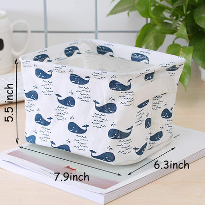 Small Foldable Canvas Storage Basket (Pack of 4) ,g