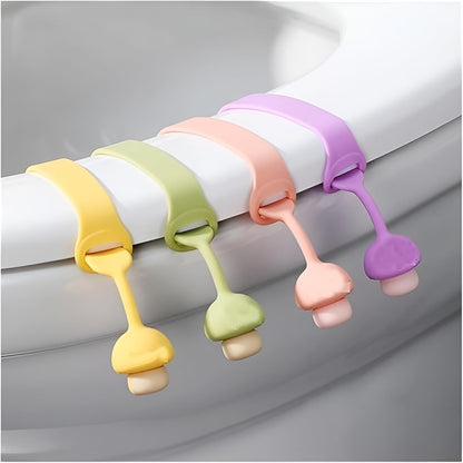 Silicone Toilet Seat Lifter Handle (Pack of 4) â€?Self-Adhesive Hygienic Toilet Cover Clip; f