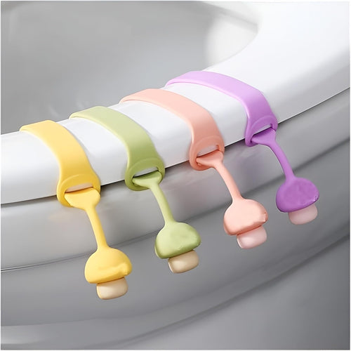 Silicone Toilet Seat Lifter Handle (Pack of 4) â€?Self-Adhesive Hygienic Toilet Cover Clip; f