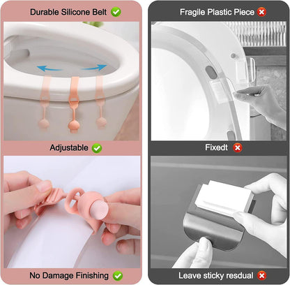 Silicone Toilet Seat Lifter Handle (Pack of 4) â€?Self-Adhesive Hygienic Toilet Cover Clip; f