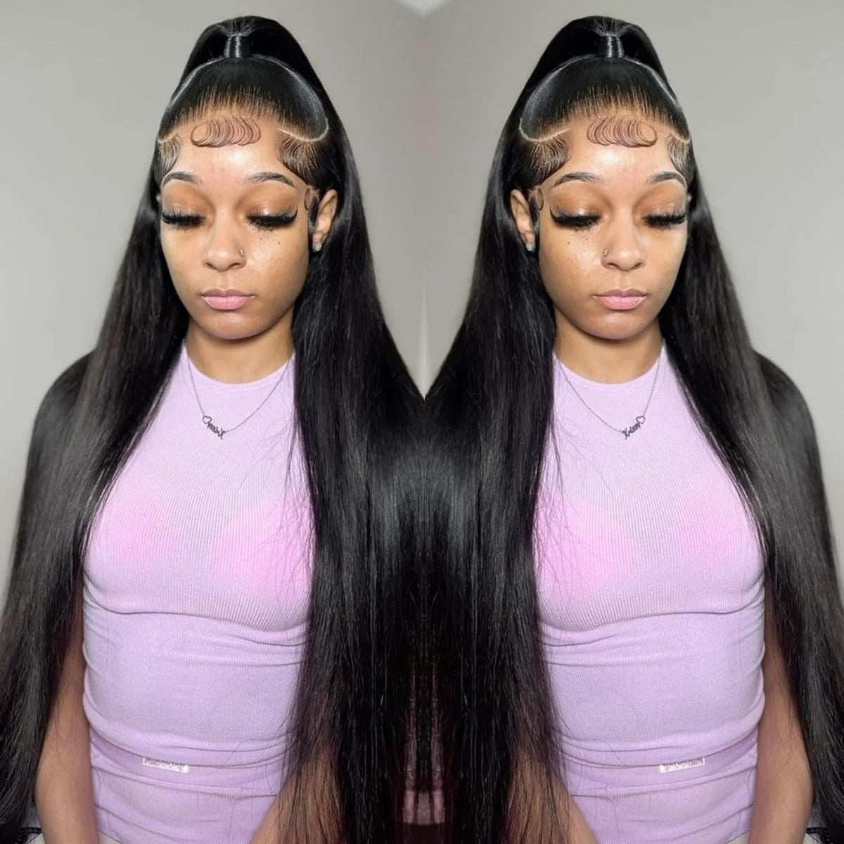 Final Hours – Up to 79% Off🌷💥Straight HD Transparent Lace Front Wigs Human Hair