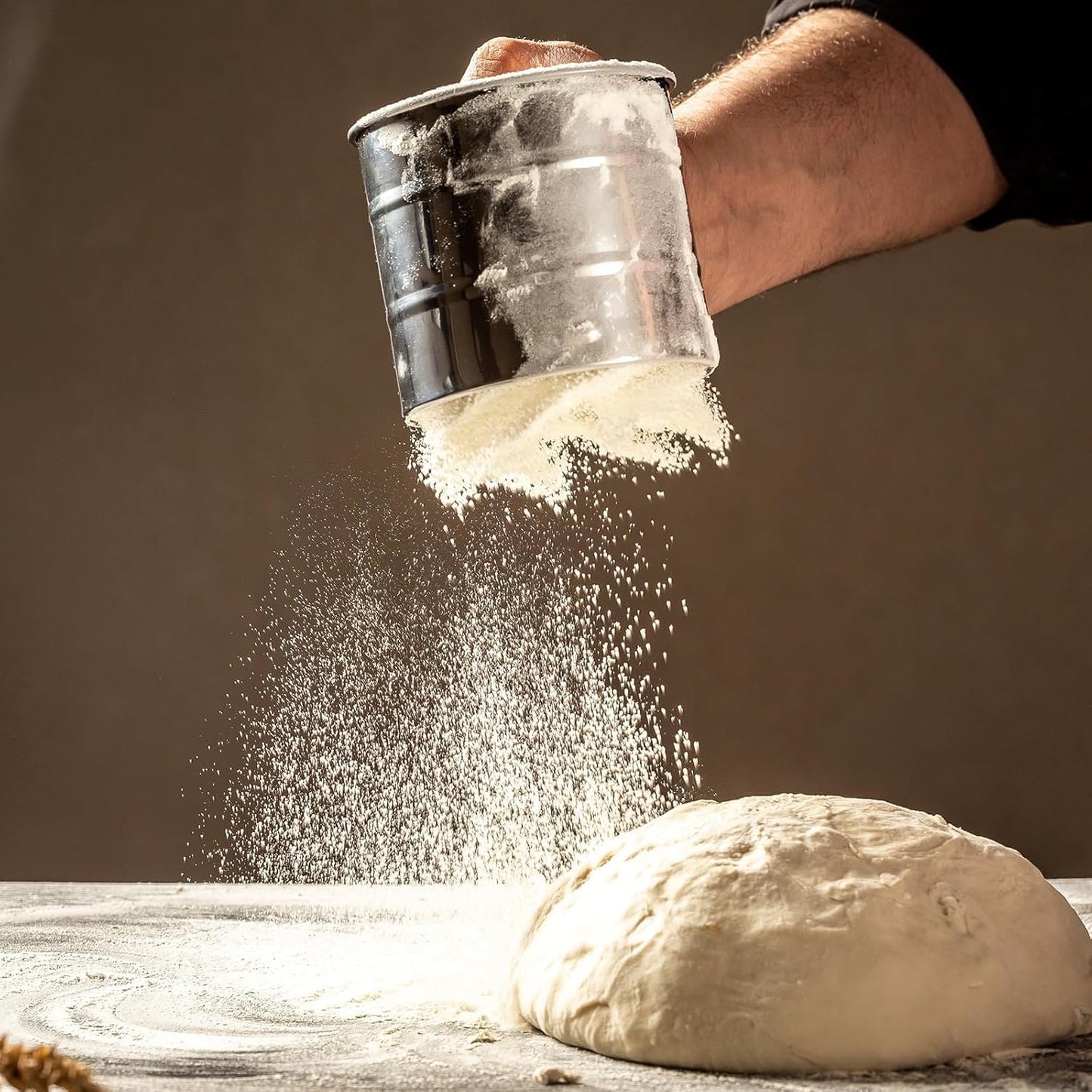 Steel Manual Flour Sifter â€?Clean, Quick & Efficient Sieving-.f