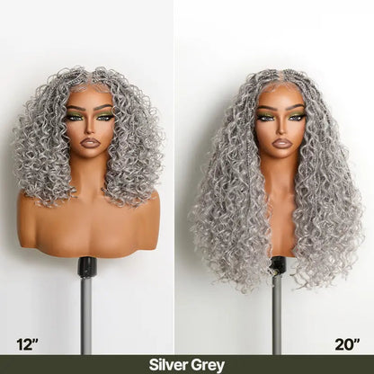 ✨Glueless Boho Braids Water Wave Wig