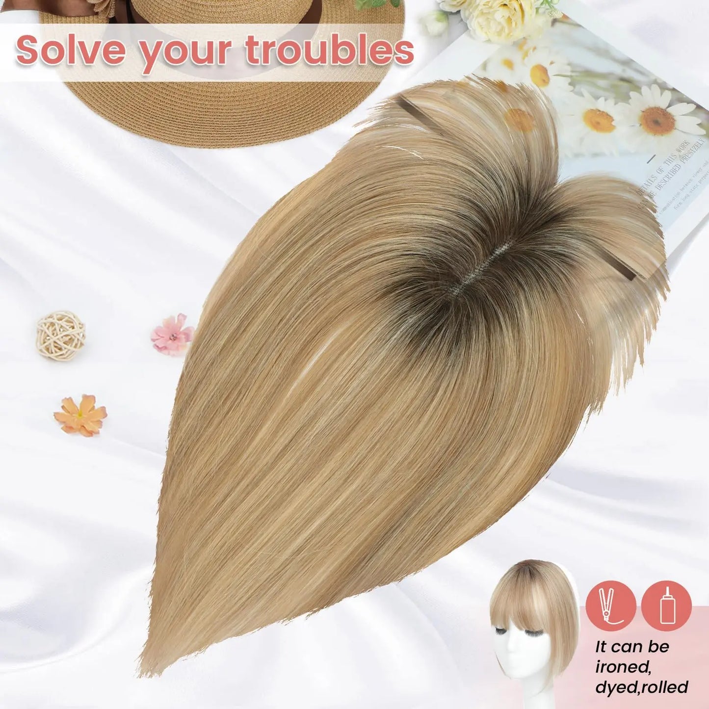 Natural Human Hair Topper – Invisible Volume & Seamless Blend