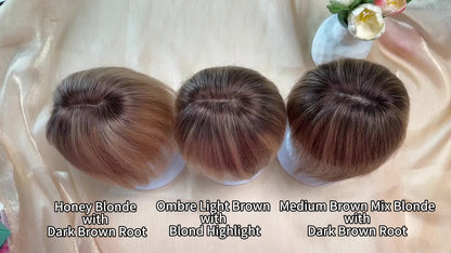 Natural Human Hair Topper – Invisible Volume & Seamless Blend