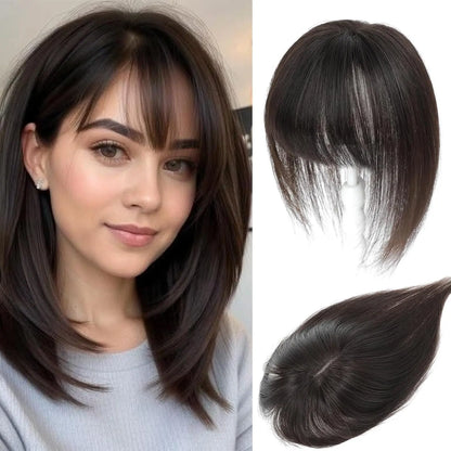 Natural Human Hair Topper – Invisible Volume & Seamless Blend