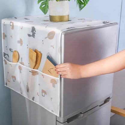 WaterProof and DustProof Refrigerator Cover (with 6 pockets): f