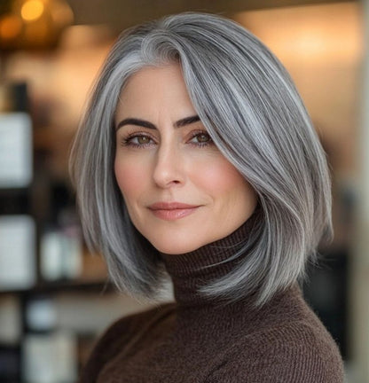 Straight Hair Topper for Crown Thinning – Natural Coverage at the Crown